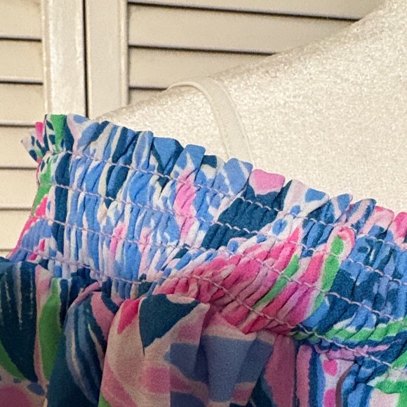 Lilly Pulitzer Asymmetrical Dress in Pink and Green Floral - Picture 3 of 16